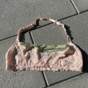 Urban Outfitters Lace Bandeau in Pink and Green